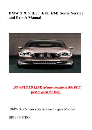 download BMW 5 E28 E34 81 91 workshop manual