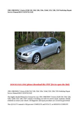 download BMW 518 518i workshop manual