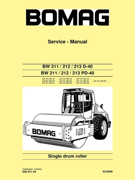 download Bomag Single drum roller BW 211 D 4 BW 211 PD 4 able workshop manual