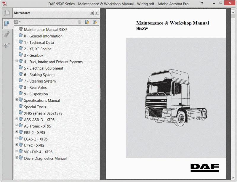 download DAF 95XF workshop manual