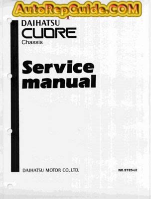 download DAIHATSU CUORE L500 L501 workshop manual