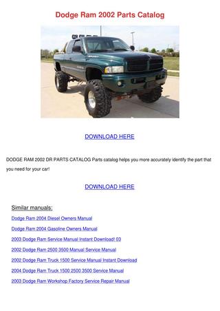 download Dodge Ram DR BR BE 1500 2500 3500 workshop manual