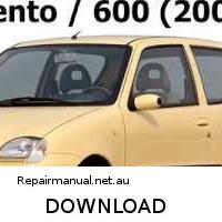 download FIAT 600 SEICENTO workshop manual