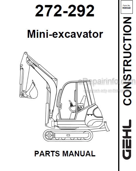 download Gehl 272 292 manual. able workshop manual