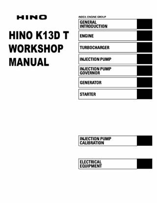 download HINO 500 workshop manual