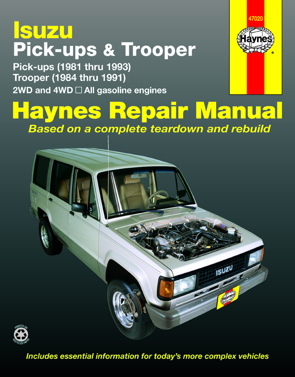 download ISUZU TROOPER UX workshop manual