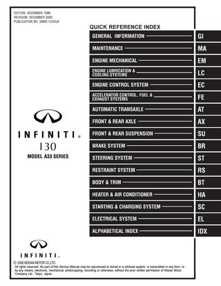 download Infinity I30 A33 workshop manual
