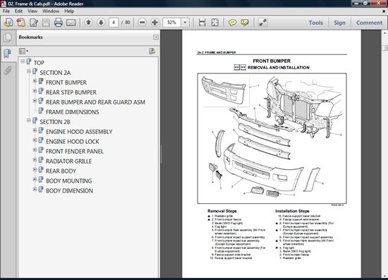 download Isuzu D Max P190 workshop manual