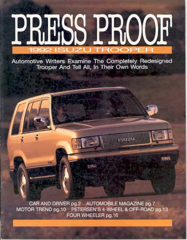 download Isuzu Trooper workshop manual