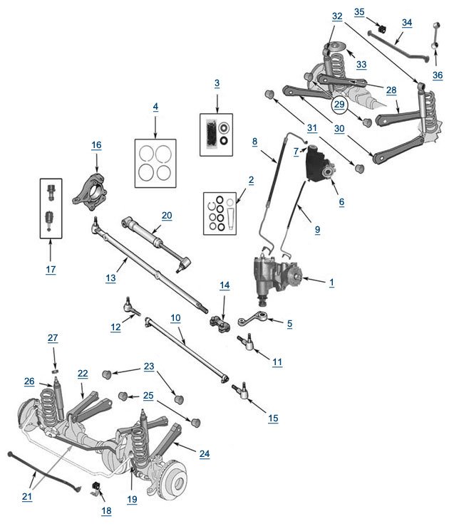 download JEEP WRANGLER TJ Parts workshop manual