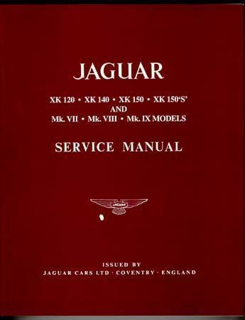 download Jaguar Mark VII xk120 150 s suppl. 8 workshop manual