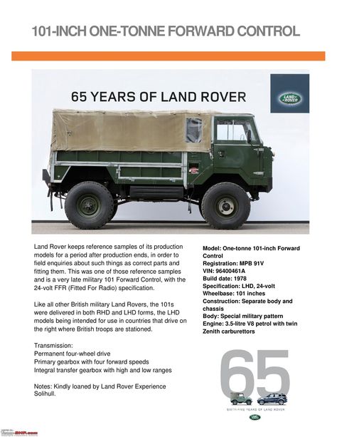 download Land Rover 101 FORWARD CONTROLL 1 TONNE 4X4 workshop manual