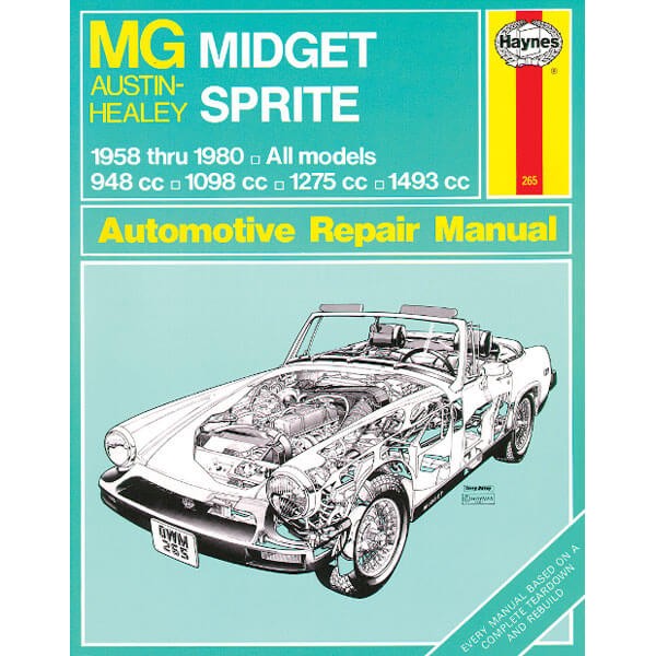 download SPRITE MG MIDGER 1275 workshop manual