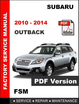 download SUBARU OUTBACK Shop workshop manual