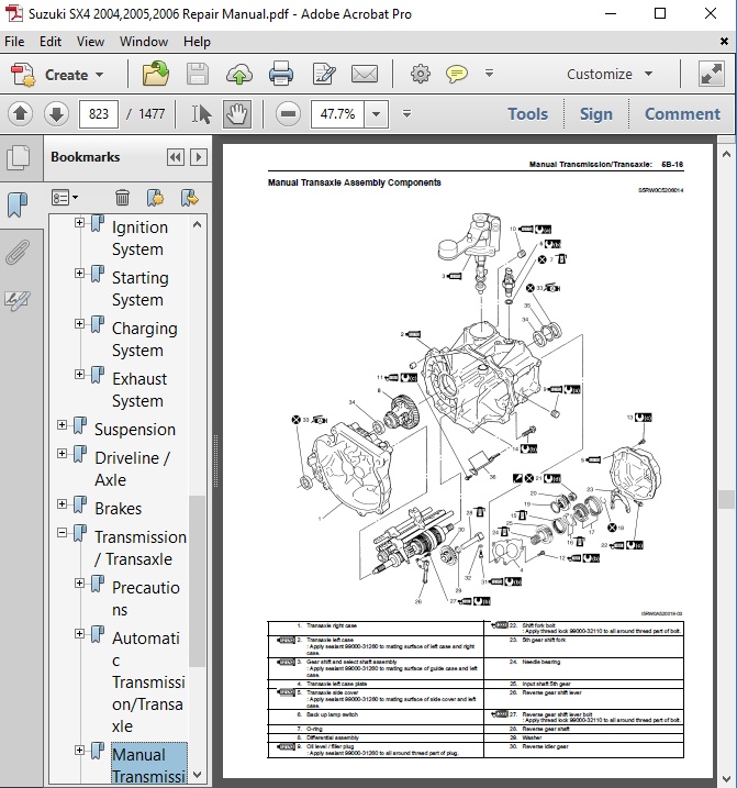 download SUZUKI SX4 workshop manual