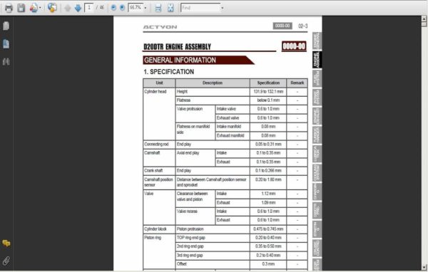 download SsangYong Korando C C206 workshop manual