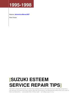 download Suzuki Esteem workshop manual