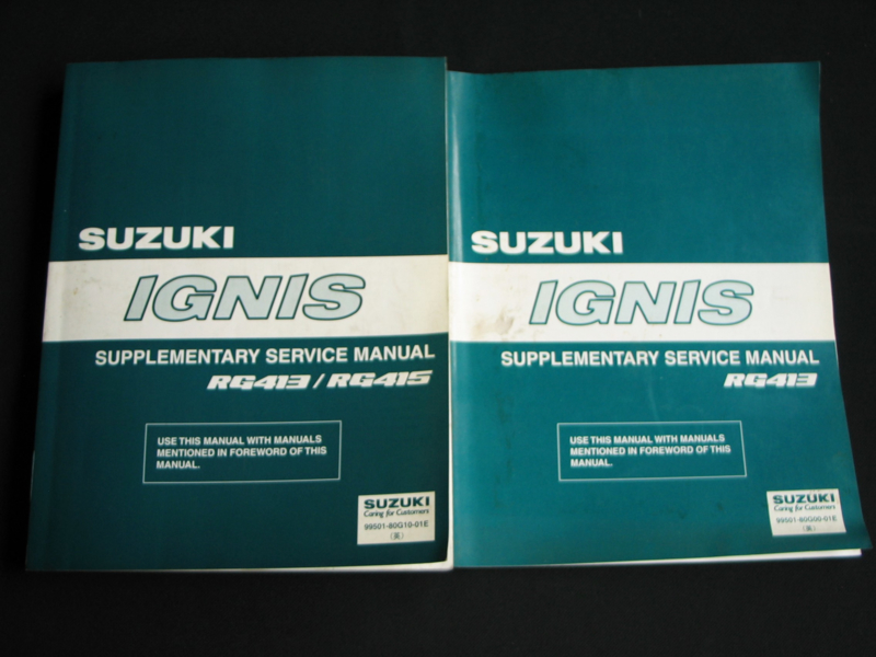 download Suzuki Ignis Rg413 Rg415 workshop manual