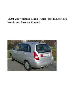 download Suzuki Liana RH413 RH416  + workshop manual