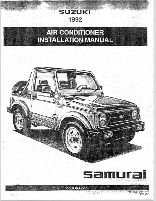 download Suzuki Samurai workshop manual