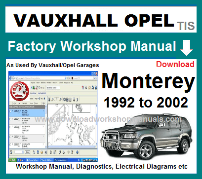 download VAUXHALL MONTEREY workshop manual