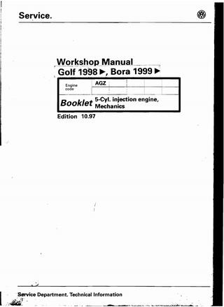 download VOLKSWAGON VW JETTA GOLF BORA 4 CYLINDER Engine With UNIT INJECTOR Shop workshop manual